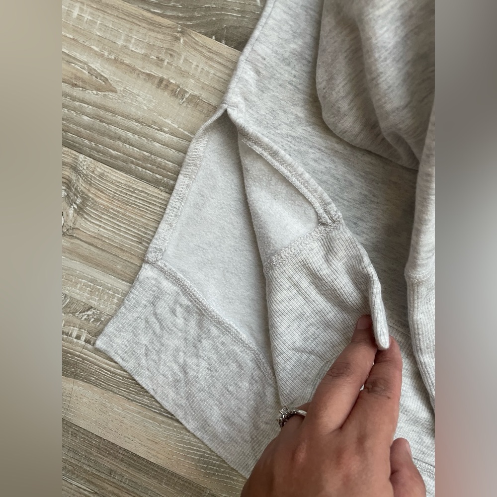 Athleta Crew Neck Pullover Solid Grey Sweater Siz… - image 3